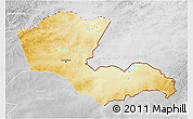 Physical 3D Map of Dornod, lighten, desaturated