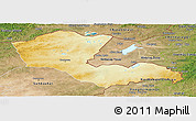 Physical Panoramic Map of Dornod, satellite outside