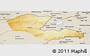 Physical Panoramic Map of Dornod, shaded relief outside