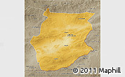 Physical 3D Map of Dornogovi, semi-desaturated