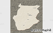 Shaded Relief 3D Map of Dornogovi, darken