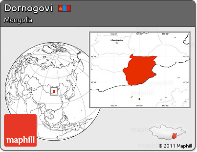 Blank Location Map of Dornogovi