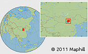 Savanna Style Location Map of Dornogovi, within the entire country