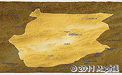 Physical Panoramic Map of Dornogovi, darken