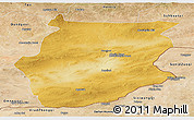 Physical Panoramic Map of Dornogovi, satellite outside