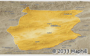 Physical Panoramic Map of Dornogovi, semi-desaturated