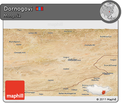 Satellite Panoramic Map of Dornogovi