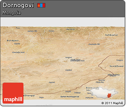 Satellite Panoramic Map of Dornogovi