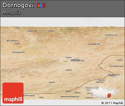 Satellite Panoramic Map of Dornogovi
