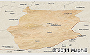 Satellite Panoramic Map of Dornogovi, shaded relief outside