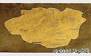 Physical 3D Map of Dundgovi, darken