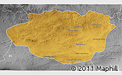 Physical 3D Map of Dundgovi, desaturated