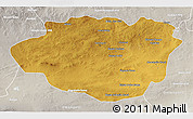 Physical 3D Map of Dundgovi, lighten, semi-desaturated