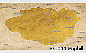 Physical 3D Map of Dundgovi, satellite outside