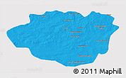 Political 3D Map of Dundgovi, cropped outside