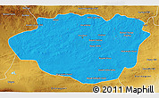 Political 3D Map of Dundgovi, physical outside