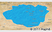 Political 3D Map of Dundgovi, satellite outside
