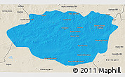 Political 3D Map of Dundgovi, shaded relief outside