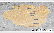 Satellite 3D Map of Dundgovi, desaturated