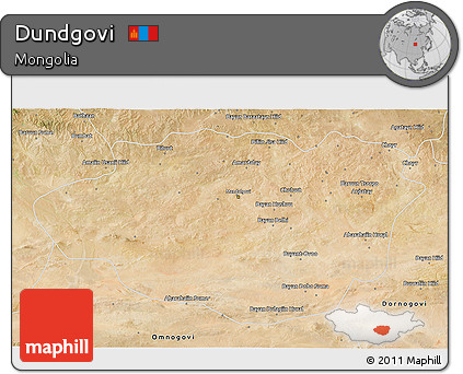 Satellite 3D Map of Dundgovi