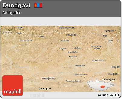 Satellite 3D Map of Dundgovi