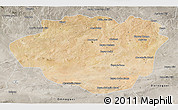 Satellite 3D Map of Dundgovi, semi-desaturated