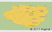 Savanna Style 3D Map of Dundgovi, single color outside