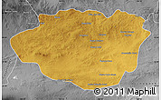 Physical Map of Dundgovi, desaturated