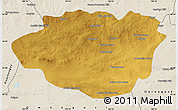 Physical Map of Dundgovi, shaded relief outside