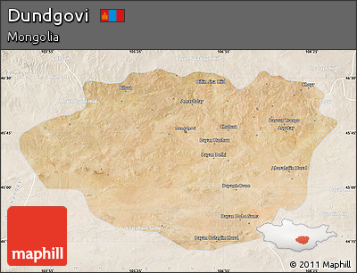 Satellite Map of Dundgovi, lighten
