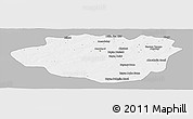 Gray Panoramic Map of Dundgovi, single color outside