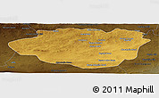 Physical Panoramic Map of Dundgovi, darken