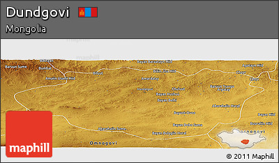 Physical Panoramic Map of Dundgovi