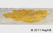 Physical Panoramic Map of Dundgovi, lighten, semi-desaturated