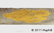 Physical Panoramic Map of Dundgovi, semi-desaturated