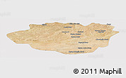 Satellite Panoramic Map of Dundgovi, cropped outside