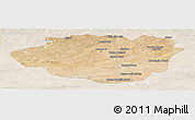Satellite Panoramic Map of Dundgovi, lighten