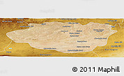 Satellite Panoramic Map of Dundgovi, physical outside