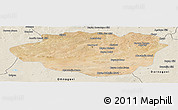 Satellite Panoramic Map of Dundgovi, shaded relief outside