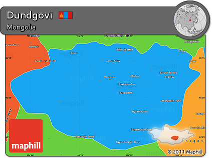 Political Simple Map of Dundgovi