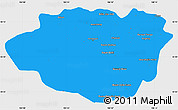 Political Simple Map of Dundgovi, single color outside