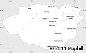 Silver Style Simple Map of Dundgovi, single color outside