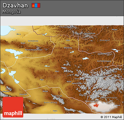 Physical 3D Map of Dzavhan