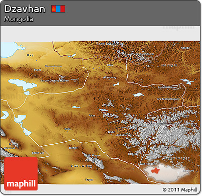 Physical 3D Map of Dzavhan