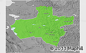 Political 3D Map of Dzavhan, desaturated
