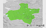Political 3D Map of Dzavhan, lighten, desaturated