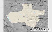 Shaded Relief 3D Map of Dzavhan, darken, desaturated
