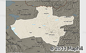 Shaded Relief 3D Map of Dzavhan, darken