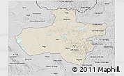 Shaded Relief 3D Map of Dzavhan, desaturated