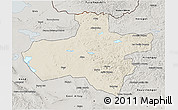 Shaded Relief 3D Map of Dzavhan, semi-desaturated